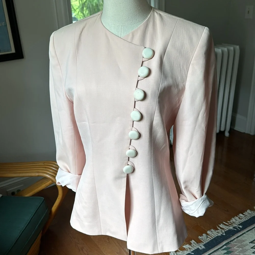 Vintage Christian Dior blush pink blazer